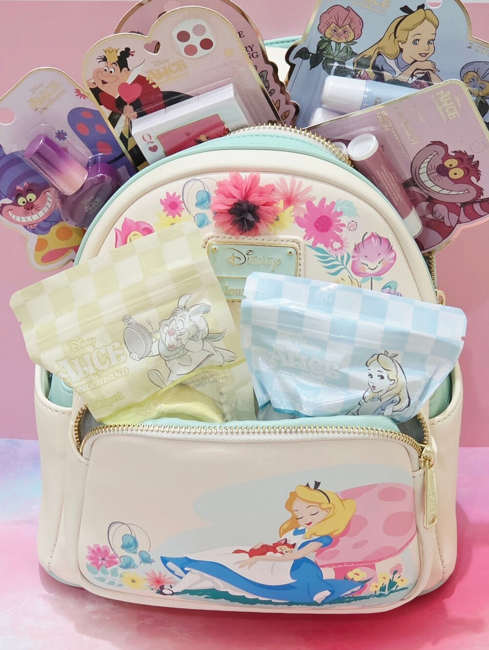 Loungefly Disney Alice in Wonderland Garden Flowers Mini Backpack Gift Set